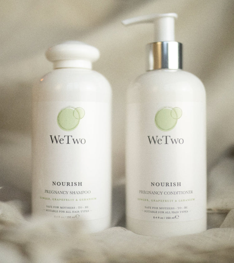WeKind Nourish Shampoo and Conditioner lifestyle shot